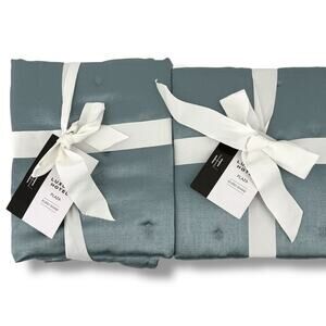 Luxury Hotel Plaza Tufted Sateen Euro Sham 26" Square Blue